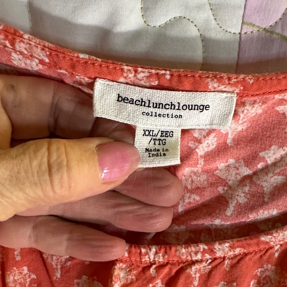 beachlunchlounge Coral floral print multi color Midi Dress - Picture 3 of 9